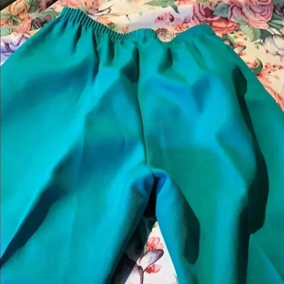 Alfred Dunner Womens Green pants size 8 With Elastic Waist - Picture 5 of 8